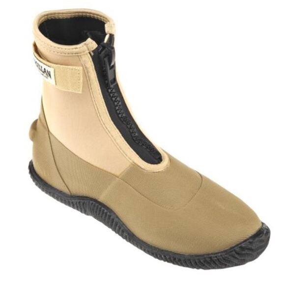 Magellan Outdoors Neoprene Front Zip Wading Boots Mens size 9 Tan/Cream - Picture 2 of 16